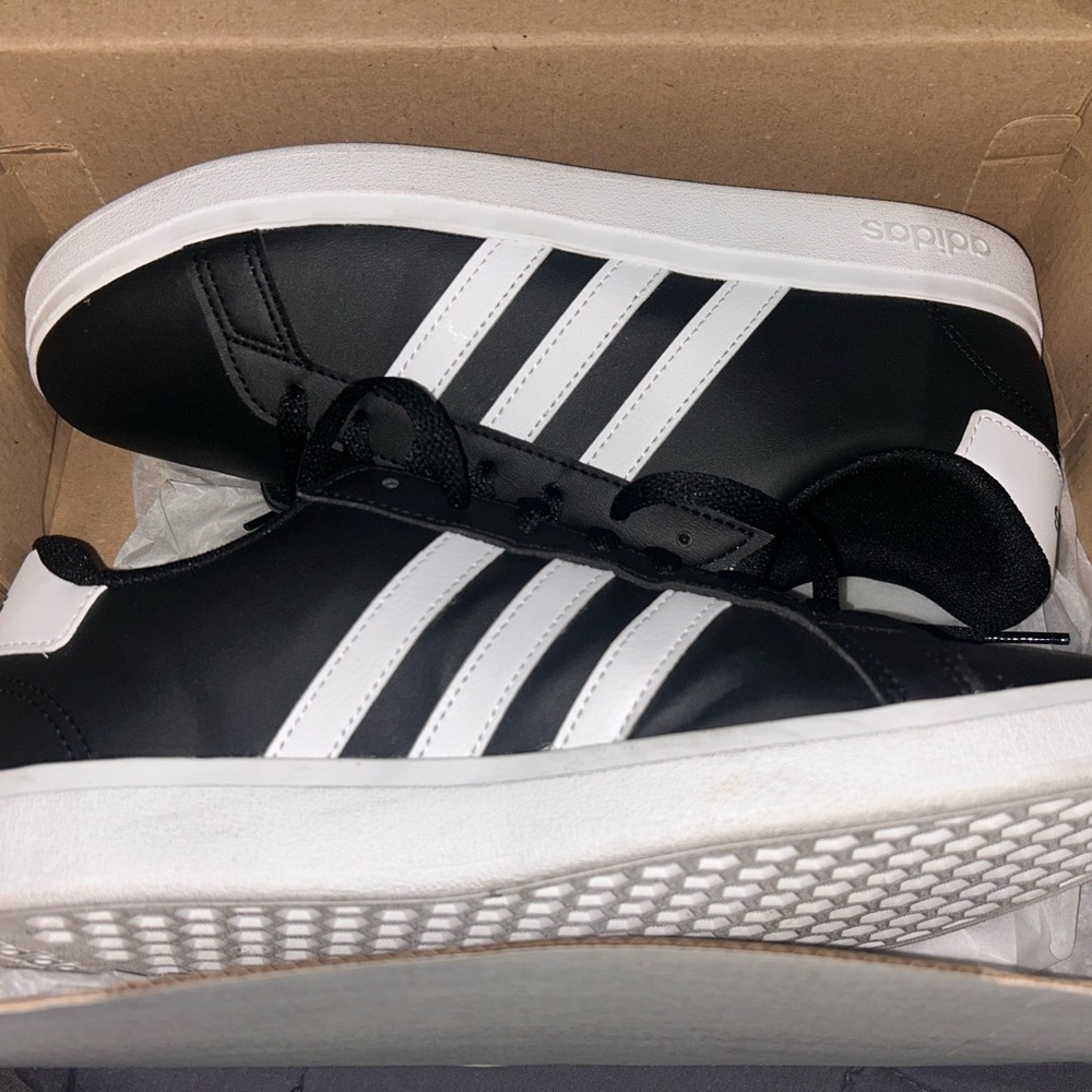 Adidas Women's Black and White Sneakers